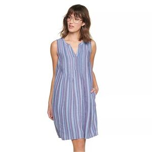 Sonoma Blue Pleated Sleeveless Sundress